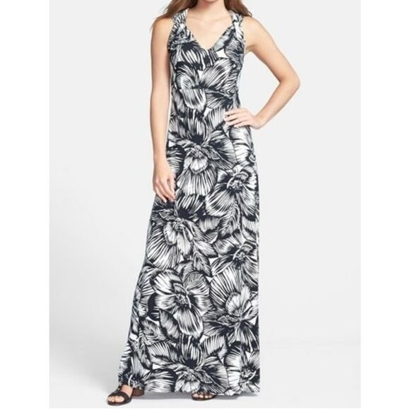 Tommy Bahama Fiore Blooms Maxi Dress Size Large Vacation Floral Tropical - Picture 1 of 7